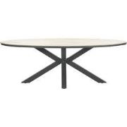 Edison tafel 200x115xH75 carbon black/ light teak polyw