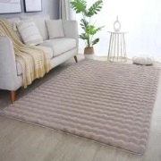Felicia Hoogpolig Fluffy Beige vloerkleed - 3D Design - 120 X 170 CM