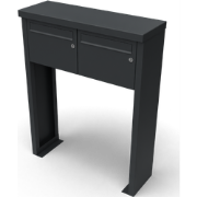 Multibox brievenbus 2 breed en 1 hoog zwart