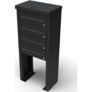 Multibox brievenbus 1 breed 4 hoog zwart