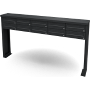 Multibox brievenbus 5 breed 2 hoog zwart