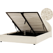 CHADENET - Tweepersoonsbed - Gebroken wit - 140 x 200 cm - Bouclé