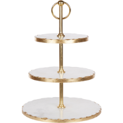 MEGARA - Etagère - Wit/Goud - Marmer