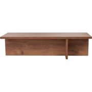 Salontafel met rechthoekig blad en asymmetrische poot L120 cm - HARBOR