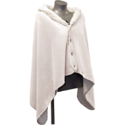 Unique Living - Omslagplaid Coby 75x150cm - Dove White