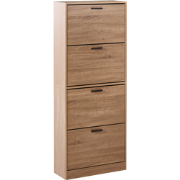 BOWRAL - Schoenenkast 4 vakken - Lichtbruin - Vezelplaat