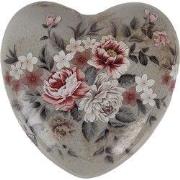 Clayre & Eef Decoratie Hart 11x11x4 cm Bloemen