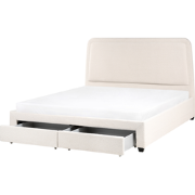 SARDENT - Tweepersoonsbed - Off-white - 180 x 200 cm - Bouclé