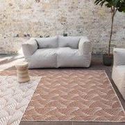 Buitenkleed Deco roest/wit dubbelzijdig Roest; Oranje - Polypropyleen ...