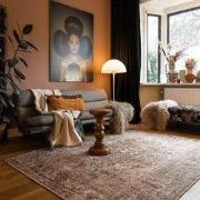 Vintt Vloerkleed Duuk Bruin - Chenille - 190 x 290 - (L)