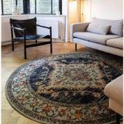 Vintage Vloerkleed Tokat Groen/Blauw - Tier Groen; Blauw - Viscose