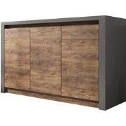Meubella - Dressoir Monaco - Eiken - Grijs - 130 cm