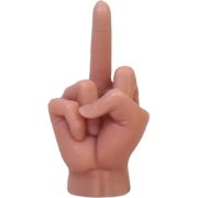 Candle -Middle Finger - Wax - Pink - 310 gram - 10x9x17cm