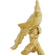 Light & Living - Ornament BIRD - 22.5x14x39cm - Geel
