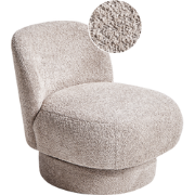 AYLO - Fauteuil - Taupe - Bouclé