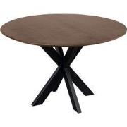 QUVIO Eettafel Sofia – Rond – Ø120 – Kruispoot – Bruin