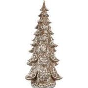 Clayre & Eef Decoratie Kerstboom 12x12x25 cm Bruin Kunststof