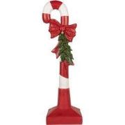 Clayre & Eef Kerstdecoratie Zuurstok 25x18x83 cm Rood Kunststof