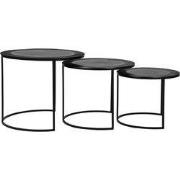 LABEL51 Salontafel Set Tres - Zwart - Metaal