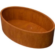 Ovalu Ovale plantenbak cortenstaal L200 x B120 x H60 cm