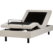 DUKE II - Eenpersoonsbed - Lichtbeige - 90 x 200 cm - Polyester