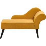 BIARRITZ - Chaise longue - Mosterdgeel - Rechtszijdig - Polyester