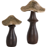 DUBLJANI - Decoratief accessoire set van 2 - Zwart/Goud - Aluminium