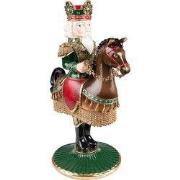 Clayre & Eef Kandelaar Notenkraker 33 cm Groen Bruin Kunststof