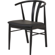 Jonna eetkamerstoel zwart - zwart onderstel