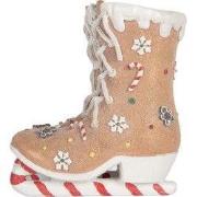 Clayre & Eef Decoratie Schaatsen 19x14x20 cm Bruin Kunststof