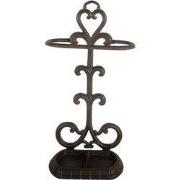 Clayre & Eef Paraplubak 29x13x56 cm Bruin Metaal Hart