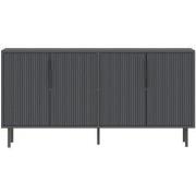 Buffet met 4 gestreepte deuren L150 cm - CLARA