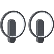 BLIES - Set van 2 LED wandlampen - Zwart - Aluminium