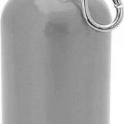 Bidon - Waterfles - Drinkfles - Met karabijn haak- 300 ml - Zilver
