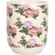 Clayre & Eef Mok 100 ml Beige Roze Porselein Bloemen