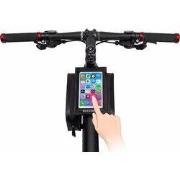 Decopatent® PRO Fiets Frametas met Telefoonhouder - Dubbele Fietstasse...