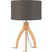 Tafellamp Annapurna - Donkergrijs/Bamboe - Ø36cm