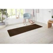 Loper Laagpolig Effen Uni Vloerkleed - Nasty - Bruin - 80x150 cm