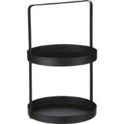 Tiered stand black - h41xd25cm