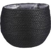 Jorck basket round black - h19xd22cm