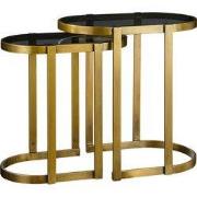 Kevin side table gold antique set of 2 - l54xw34xh56cm