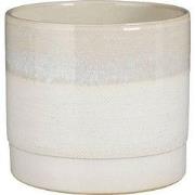 Olof pot round cream - h20xd22cm