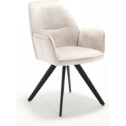 Starfurn Eetkamerstoel Nova | Champagne | Met armleuning - set van 2