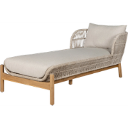 Teresa tuin loungestoel beige - met zitkussens