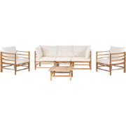 CERRETO - Loungeset 5-zits - Gebroken wit - Bamboe