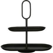 Rama decoration tiered stand black - l38xw17xh37cm