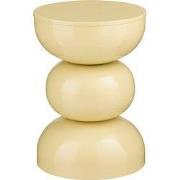 Mica Decorations Luna Bijzettafel - H46 x Ø32 cm - IJzer - Beige