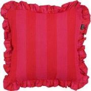 Mica Decorations Sierkussen - L45 x B45 x H10 cm - Katoen - Roze, Rood
