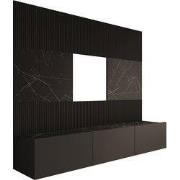 Meubella - TV-Meubel Dominic - Zwart - 180 cm