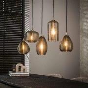 Hoyz Collection - Hanglamp Stripe Glass Horizontal 5-lichts - Smoke Br...